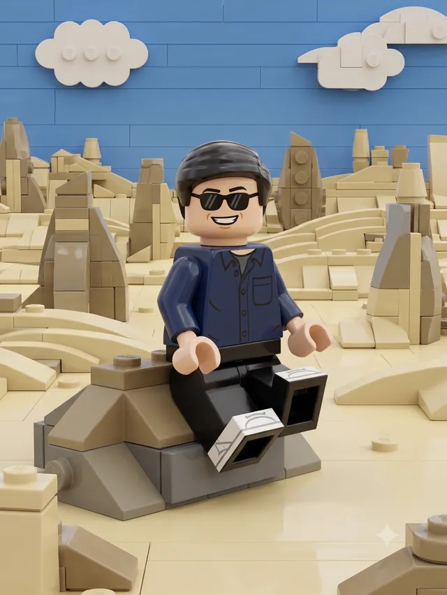 Jack Ng represented as a LEGO minifigure at the Pinnacles